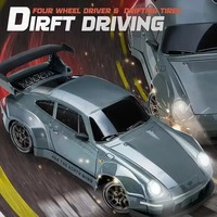 Mobil Remote Control Drift 4WD 911 Skala 1:24, Mobil Balap Super Sport 2.4GHz Dengan Giroskop dan Lampu LED, Mainan
