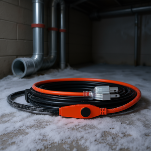 Nastro Riscaldante 12FT 7W FT con Termostato Integrato, Attrezzatura per Riscaldamento Tubi - Product Image 2