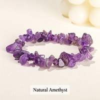 Bracelet extensible en perles de cristal naturel en vrac, pierres précieuses irrégulières, énergie de guérison Reiki, unisexe