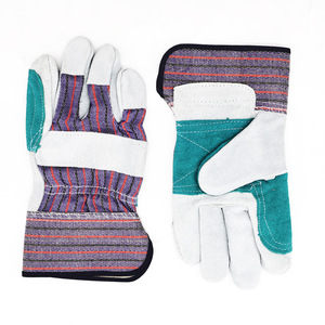 Fabbrica a buon mercato costruzione industriale 10.5 pollici Full Leather Classic Rigger rinforza doppi guanti di palma in pelle - Product Image 1