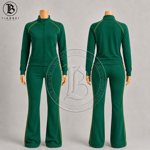 Set Sportivo da <span class=keywords><strong>Donna</strong></span> Y2K con Logo Personalizzato, Adatto per Ragazze Alte, Giacca con Zip e Pantaloni da Allenamento, Completo Due Pezzi - Product Image 6