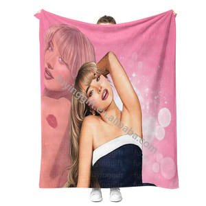 Couverture de l'album Short N' Sweet de <span class=keywords><strong>Sabrina</strong></span> Carpenter, couverture en peluche personnalisée à faible MOQ, couverture en flanelle polaire - Product Image 3