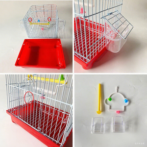 En çok satan taşınabilir kuş kafesi büyük boy dayanıklı Metal kuş kafesi ucuz asılı Pet taşıyıcılar yetiştiriciliği - Product Image 5