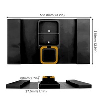 Support de boisson portable OEM/ODM pour canapé, table d'accoudoir bicolore, plateau anti-poussière avec tapis et accessoires de protection pour porte-gobelets