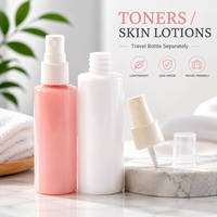 Vente en gros de flacons pulvérisateurs en plastique PET de 60 ml et 100 ml, flacons d'emballage cosmétique pour parfum de 60 ml et 100 ml