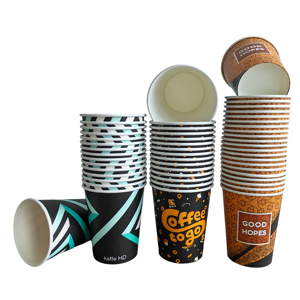 Gobelets à café personnalisés, lot de 100 gobelets en papier isolés jetables de 16 oz, gobelets adaptés aux boissons chaudes et froides - Product Image 5