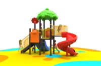 Vente en gros : Équipement de jeux d'extérieur pour enfants, abordable, pour parcs d'attractions et écoles maternelles, avec maisonnette autoportante et toboggans en plastique