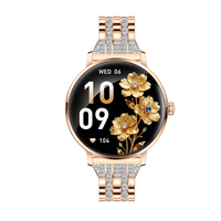 Montre connectée AK107 1,19 pouces en silicone IPX8 avec commande vocale IA, musique, suivi multisports, moniteur de fréquence cardiaque, suivi du sommeil et podomètre