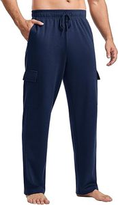 Pantalon de jogging <span class=keywords><strong>cargo</strong></span> ample <span class=keywords><strong>en</strong></span> coton pour homme avec poches, coupe droite, sans revers, style décontracté - Product Image 4