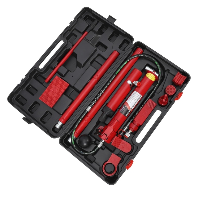 10 Ton Porta Power Kit with Hydraulic Car Jack Ram Lifting Height for Autobody Frame Repair Power Tools