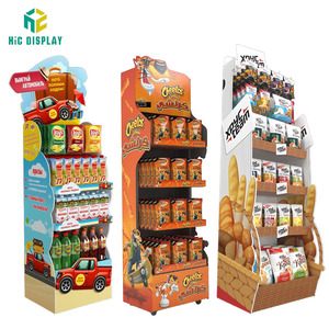 Tùy Chỉnh Snack Cửa Hàng Chip Kẹo Thực Phẩm PVC Sàn Đứng Hiển Thị Siêu Thị Kệ Cửa Hàng Bán Lẻ Các Tông Đứng Kệ Hiển Thị - Product Image 1