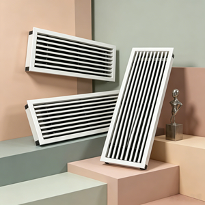 Diffuseur linéaire en PVC moderne à grille dissimulée pour ventilation murale extérieure et sous-sol, sur mesure, conforme ROHS - Product Image 2