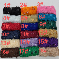 Broderie Florale 3D de Haute Qualité avec Strass, Garniture de Dentelle Nuptiale Lourde Multicolore Ornée de Perles et Paillettes, pour Robe