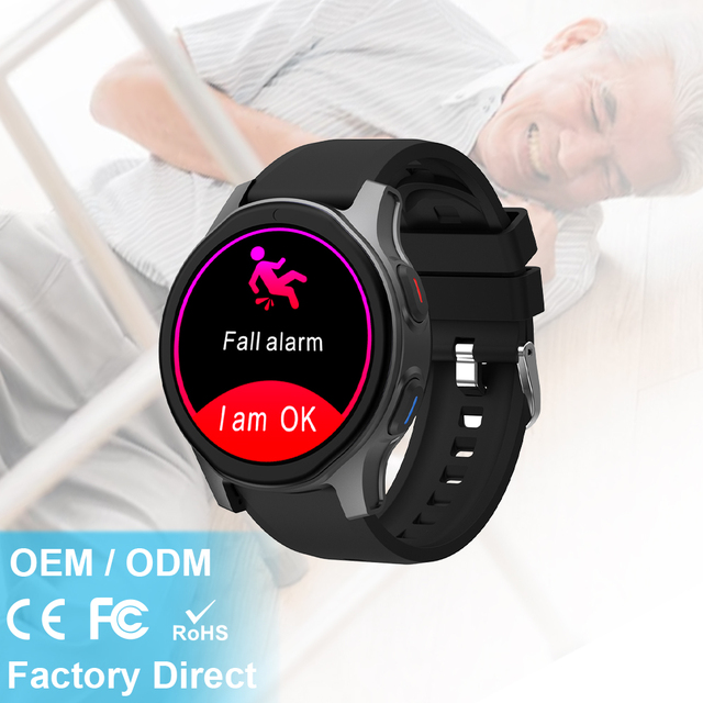 Aosman  L18 4G Unisex Smart Watch for Seniors Waterproof IP67 Fitness Tracker IPS Plastic Alarm Clock Heart Rate Tracker Sim