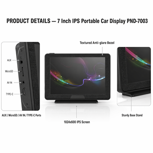Autoradio avec écran tactile IPS 7 pouces, résolution 1024x600, compatible CarPlay sans fil, Android Auto, Linux, ABS, prise en charge ODM - Product Image 1