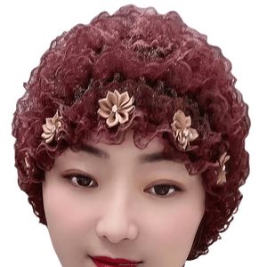 Voile musulman en dentelle de couleur unie à longue traîne, doux, élastique, respirant, écologique, bonnet chimio - Product Image 6