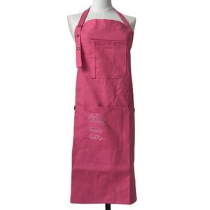 DUOLAI Vente en gros Tabliers de barista en toile de coton longs et ajustables personnalisés pour femmes en cuir et <span class=keywords><strong>poterie</strong></span> rose - Product Image 1