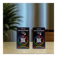 Carte de visite intelligente NFC étanche avec puce NTAG215 13,56 MHz pour contrôle d'accès, affichage de menu et codes QR sans contact