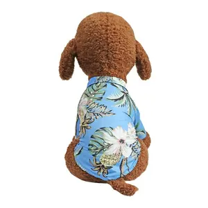 Hawaii mùa hè PET PUPPY mèo làm mát Con Chó Nhỏ quần áo T-shirt