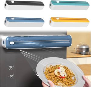 Preservative Film Tools Convenient <b>Plastic</b> Wrap Dispenser Cling Wrap Dispenser With Cutter - Product Image 2