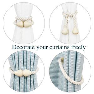 Fermacorda Magnetico Design 2025 per <span class=keywords><strong>Tende</strong></span> Bohémien, Decorazione Casa con <span class=keywords><strong>Perline</strong></span> in <span class=keywords><strong>Legno</strong></span> - Product Image 4