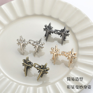 Botón desmontable en forma de estrella de cuatro puntas para ajustar la cintura, sin necesidad de clavos ni costuras, perfecto para ajustar cinturas grandes en pantalones vaqueros. - Product Image 2