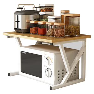 Haute qualité multifonctionnel en bois mur four à <span class=keywords><strong>micro</strong></span>-ondes coin étagère comptoir armoire pour cuisine étagère de rangement - Product Image 1