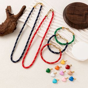 Collier avec pendentif en forme de cœur en acier inoxydable plaqué or personnalisé, bijoux de mode pour femmes, bracelet avec pendentif en forme de cœur gonflé - Product Image 6
