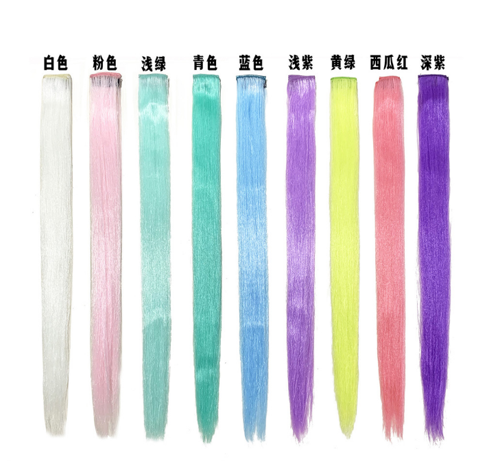 Флуоресцентный парик Невидимый накладной патч для волос TikTok одинаковая Женская прямая Ночная подсветка аксессуар для волос