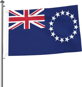 Bandera <span class=keywords><strong>de</strong></span> las Islas Cook <span class=keywords><strong>de</strong></span> 3x5 Pies, Impresa por Ambos Lados, 100% Poliéster, Nueva, Venta al Por Mayor - Product Image 1