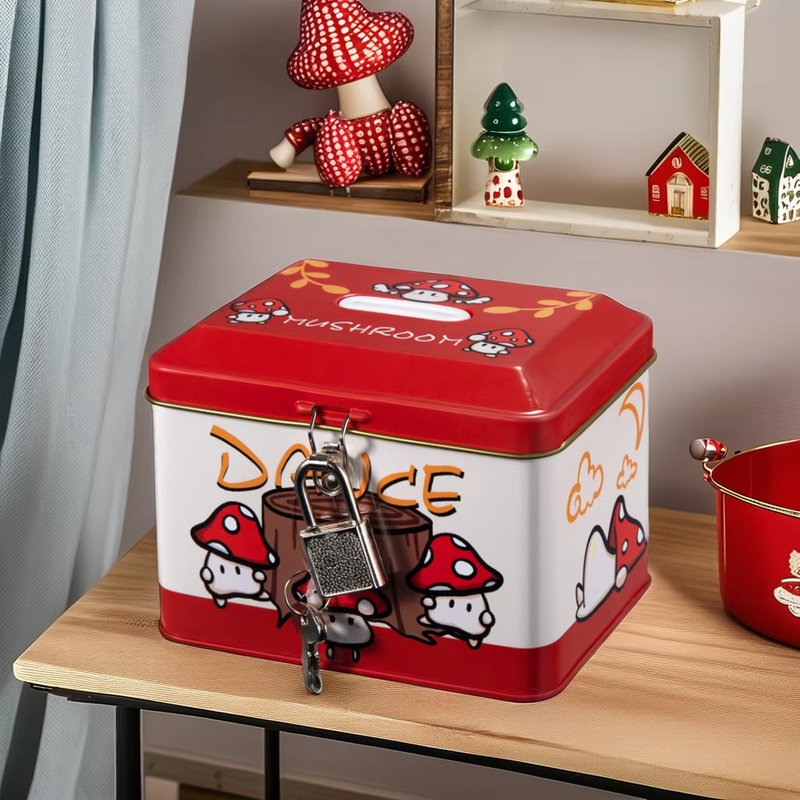 Money Saving Tin Piggy Bank Metal