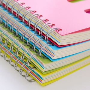 Cuaderno de Espiral Estilo Coreano con Apertura Lateral y Separadores, Diario Simple y Moderno para Estudiantes Universitarios y Escolares - Product Image 4