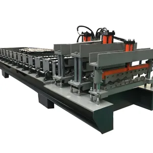 2023 New Design Long Span 1080 Glazed Roof Tile Cold Roll Forming Machine