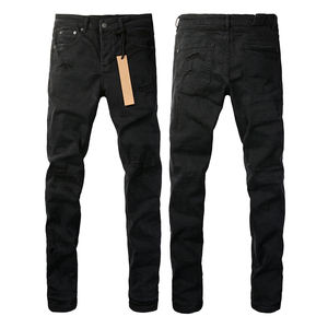 All'ingrosso Aussie Surfer stile Jeans da <span class=keywords><strong>uomo</strong></span> dritto strappati Slim Fit <span class=keywords><strong>pantaloni</strong></span> in Denim di cotone con tasca a bottone con stampa lavata - Product Image 1
