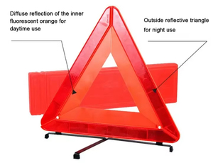PMMA + ABS xe bên đường khẩn cấp cảnh báo giao thông đường bộ an toàn tam giác với khả năng hiển thị cao phản chiếu - Product Image 2