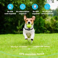 GPS Drahtloser Outdoor-Elektrozaun GF01 Hundehalsband mit Sprachtraining, Vibration und Schock, IP67 Wasserdicht, Kunststoffmaterial