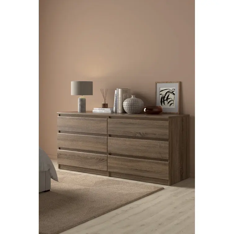Commode de Style industriel avec 6 tiroirs en bois, armoire de rangement pour chambre à coucher, commode, armoire