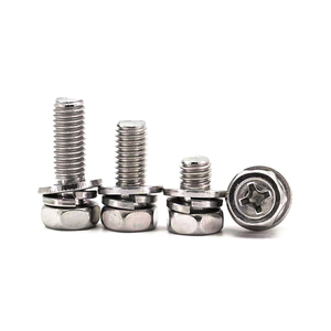 Bu lông các nhà sản xuất tùy chỉnh không gỉ hoặc thép miếng đệm lò xo phẳng Phillips <span class=keywords><strong>Hex</strong></span> đầu bu lông ba ốc vít kết hợp - Product Image 4