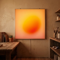 Panneau lumineux LED en acrylique personnalisé OEM effet coucher de soleil, avec télécommande, pour décoration murale commerciale
