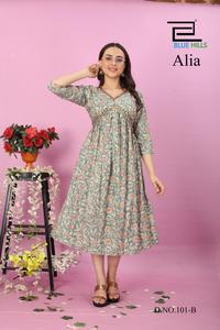 Nuevo diseño más vendido Simple y hermoso Anarkali Kurti para mujer Ropa festiva a precio mayorista para exportación - Product Image 3