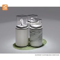Vitrine à bijoux moderne en verre recyclable, robuste, écologique, de luxe, petite, avec éclairage LED YIZHAN YZ-2501030002