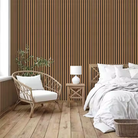 Panneaux acoustiques non polluants en lattes de bois, panneaux muraux insonorisants en MDF avec échantillon gratuit, designs uniques et spéciaux