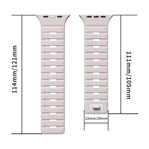 Bracelet en silicone ultra sport pour <span class=keywords><strong>Apple</strong></span> <span class=keywords><strong>Watch</strong></span> Series 10 6 5 4 3 SE 42mm & 46mm Bracelet sport respirant pour modèles de montre 9 8 7 49mm - Product Image 4