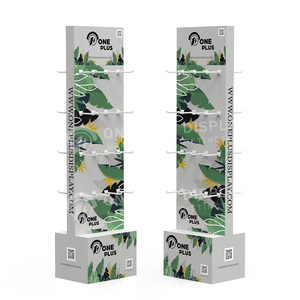 Tùy chỉnh POS điện thoại di động sạc tai nghe điện tử hiển thị sóng tầng thường vụ Pegboard có thể gập lại tông móc hiển thị - Product Image 4