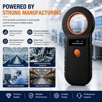 Lector RFID W90D 134.2Khz LF Fdx B, Escáner de Microchip para Etiquetas de Oreja de Animales, Iso11784/85, Identificación de Ganado Portátil