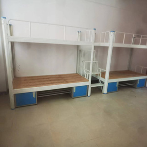 Heavy-Duty liên kết kim loại bunk bed-đôi trên <span class=keywords><strong>Twin</strong></span> khung thép với an toàn guardrails - Product Image 1