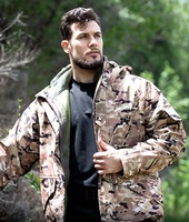 Veste tactique softshell G8 pour homme, imperméable, chaude, à capuche, coupe-vent, en polaire, camouflage, pour la chasse