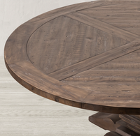 Table à manger vintage en chêne, pieds tournés, style rustique, rectangulaire, bois vieilli