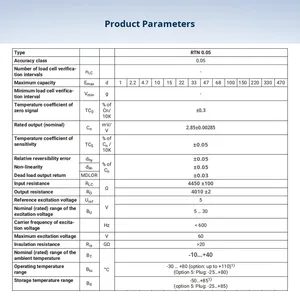Celda de Carga Tipo Radiosa HBM RTN-0.05 10T con Precisión del 0.5% para 22T/47T/68T/33T/15T/1T, Instalación Manual, Capacidad de Pesaje de 1-470T, IP68 - Product Image 4
