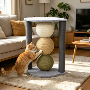 Zona de Juego para Mascotas en Casa, Torre Rascadora Vertical de Textura Tejida Resistente con Área de Descanso Suave para Gatos Adultos, Entretenimiento Autónomo - Product Image 1